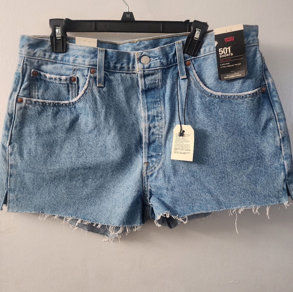 Levi's 501 Light Blue Denim Jean Shorts